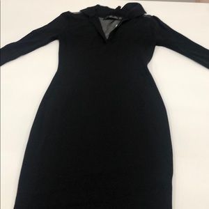 Sheer back black dress